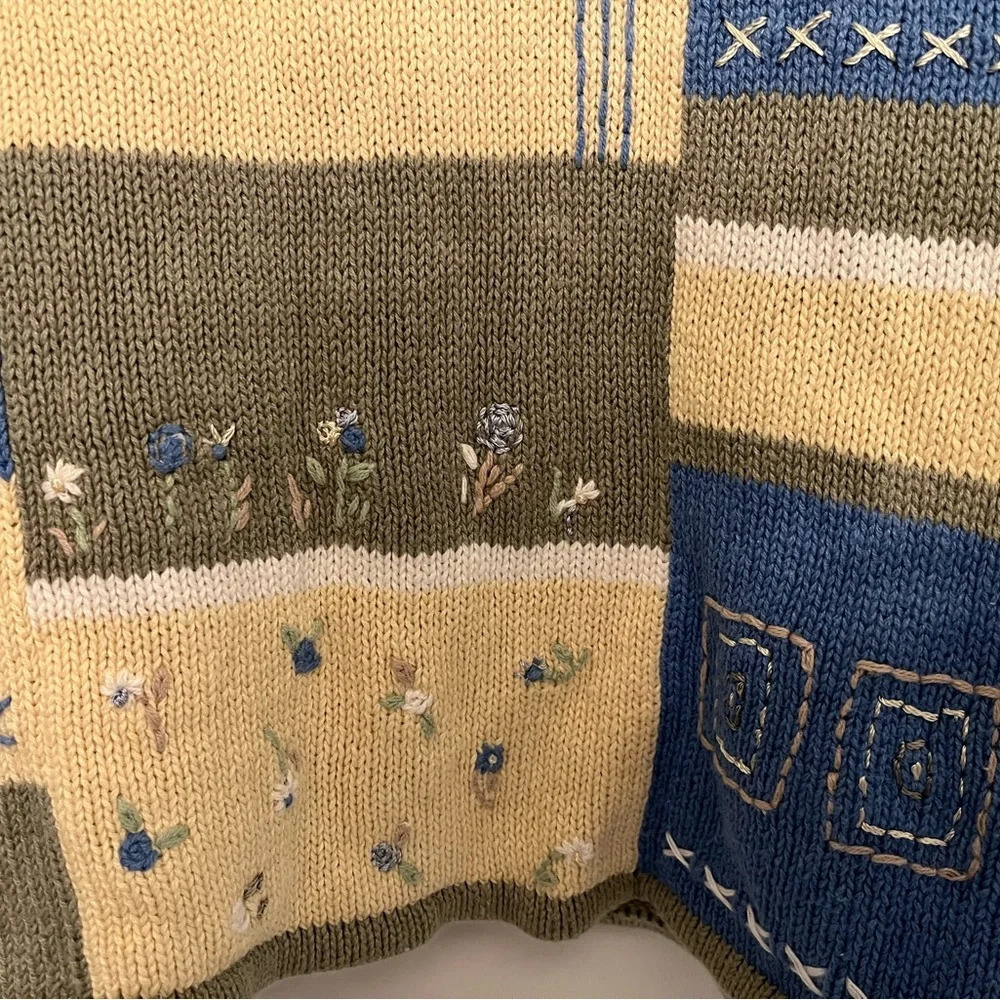 90s vintage cottagecore Koret Francisca knit sweater, size Petite - Picture 10 of 13